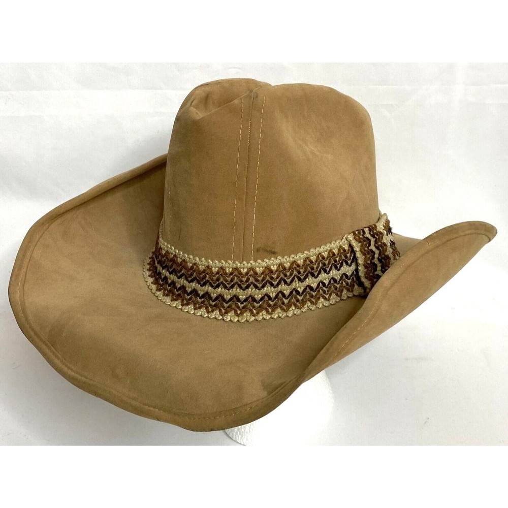 Vintage Rockmount Ranchwear Tru West Western Cowboy Hat 17 Medium Fabric Band